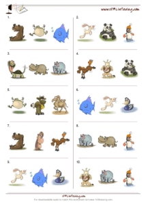 Choose 3 pictures worksheet